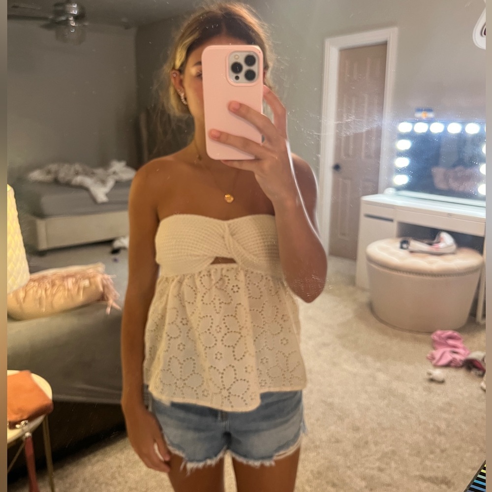 cute beige shien top